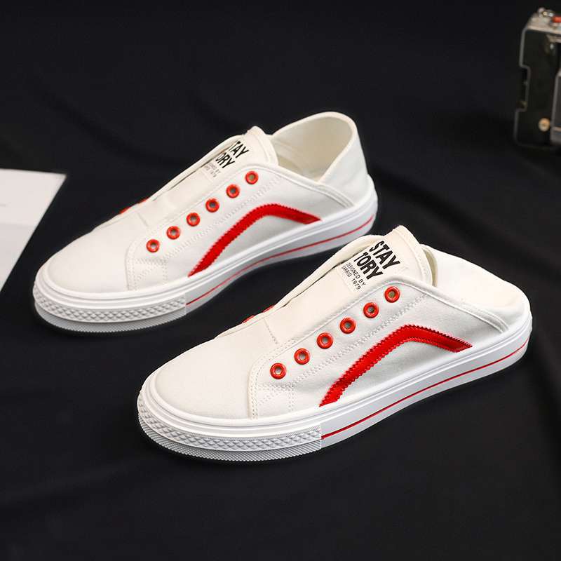 Spring and summer shoes men's one-pedal lazy cloth shoes men's two wear canvas shoes trendy shoes versatile casual board shoes men's shoes