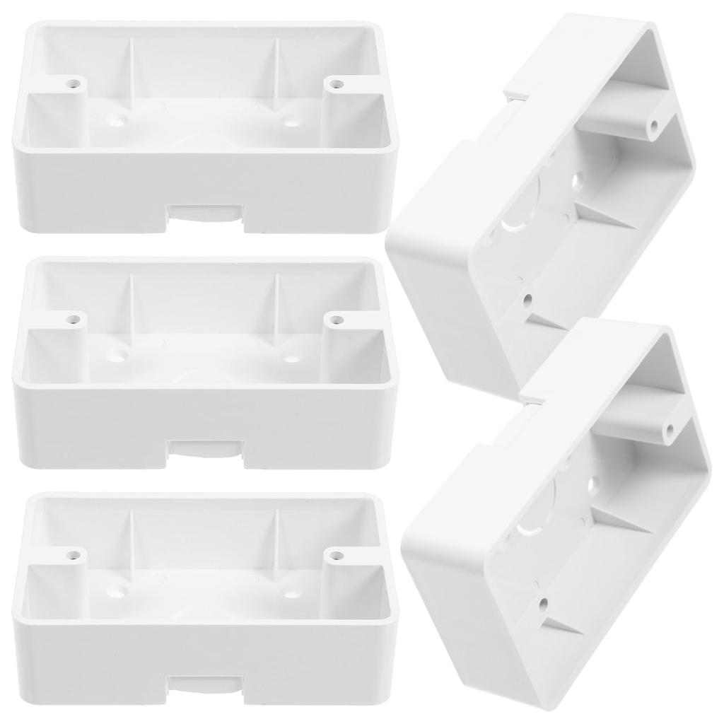 DOITOOL Surface Mount Outlet Box : 5 Pack Plastic Electrical Junction Boxes Electrical Outlet Box Single Gang Low Voltage Surface Mount Backbox -