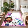 Anti‑Slip Crystal Velvet Floor Rug, Gabby's Dollhouse Design Carpet for Indoor Living Bedroom Home Decoration