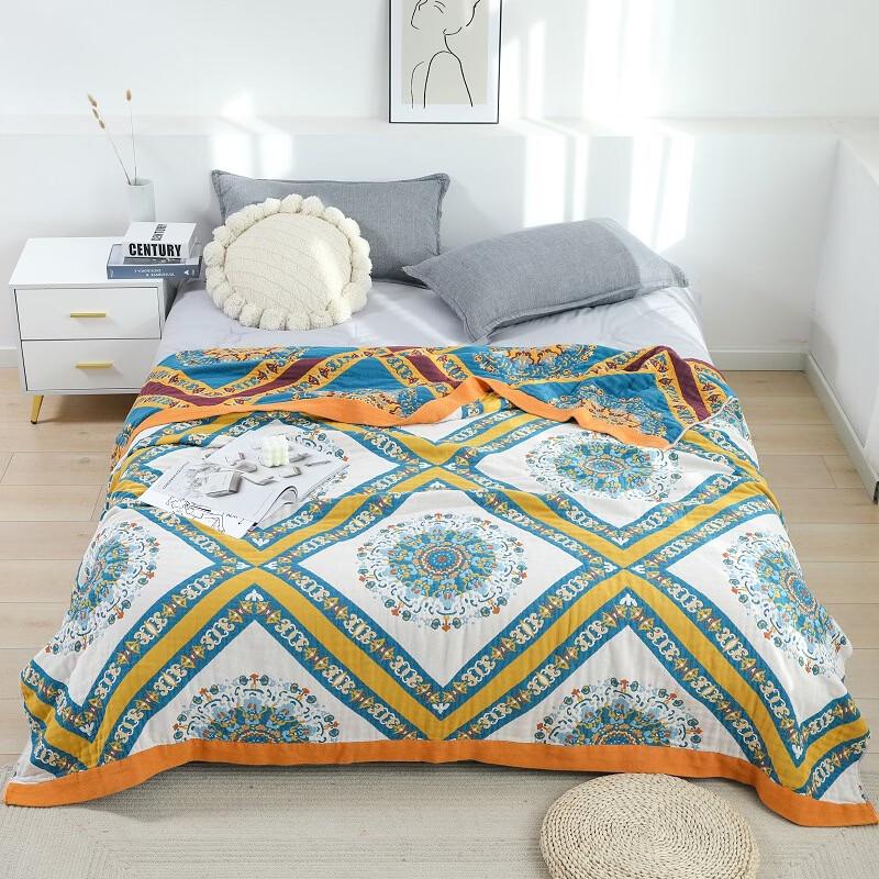 Brangdy  Empty Valley Orchid  Four-Layer Gauze Summer Towel Quilt