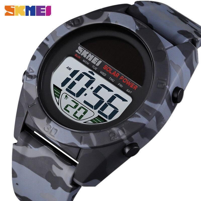 

Бренд SKMEI Дитячі водонепроникні годинники Хлопчаки Світлодіодні цифрові спортивні годинники Пластикові модні спортивні годинники Багатофункціональні сонячні 50M Водонепроникні різнокольоровий/сірий