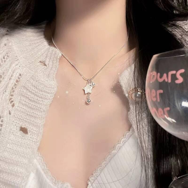 Spicy Girl Tassel Pearl Necklace: Elegant, Versatile Clavicle Jewelry for Women