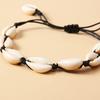 Beach Wind, Seashells, Hand-Woven Black Rope, Seashells, 9 Shell Anklets For Women'S Feet