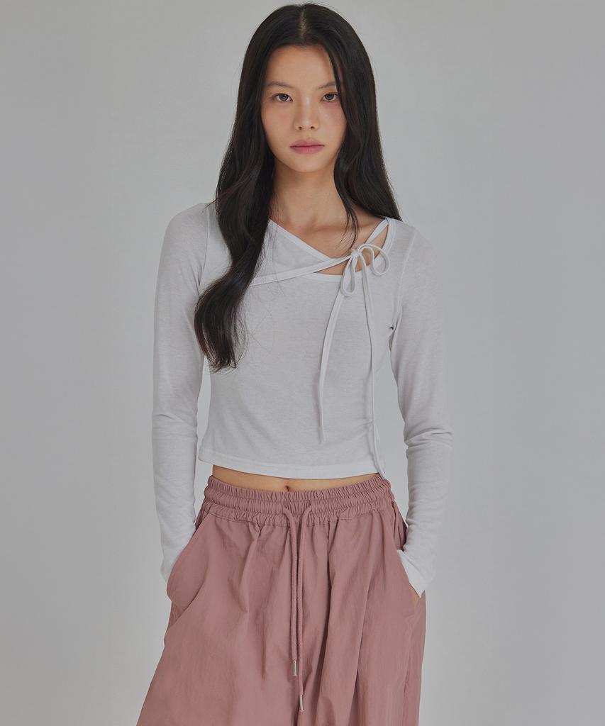 TOPGIRL Unbalanced Tie Strap Top_T416Tp134