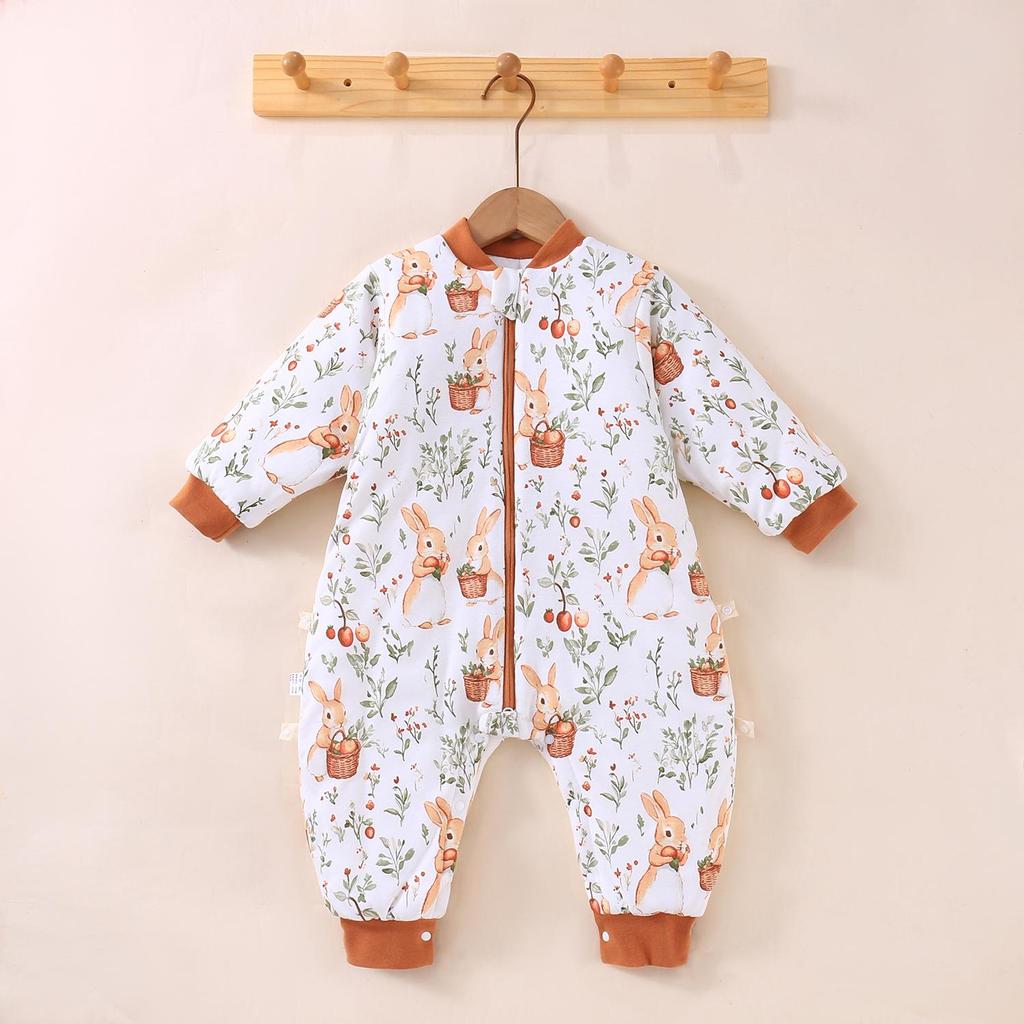 Mulberry Silk Baby Sleep Sack - All-Season Quilted Anti-Kick Split-Leg Design for Autumn & Winter