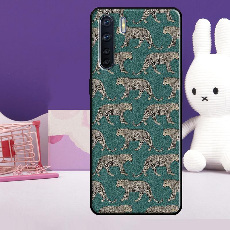 Fashion Leopard Print Case For Oppo A54 A74 A94 A80 A60 A40 A18 A38 A58 A78 A98 A96 A76 A16 A15 A17 A57 A77 A5 Pro