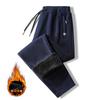 Men's Thick Winter Fleece Pants Men's Plus Size Wide Leg Sweatpants Trendy Warm Straight Leg Sports Casual Pants