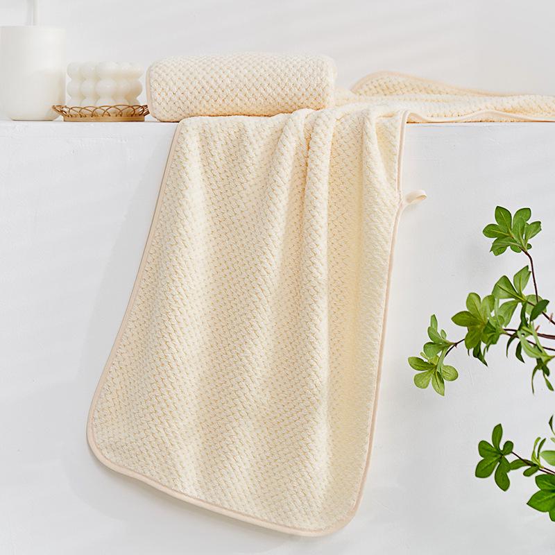 Thickened Soft Plaid Coral Fleece Household Towel