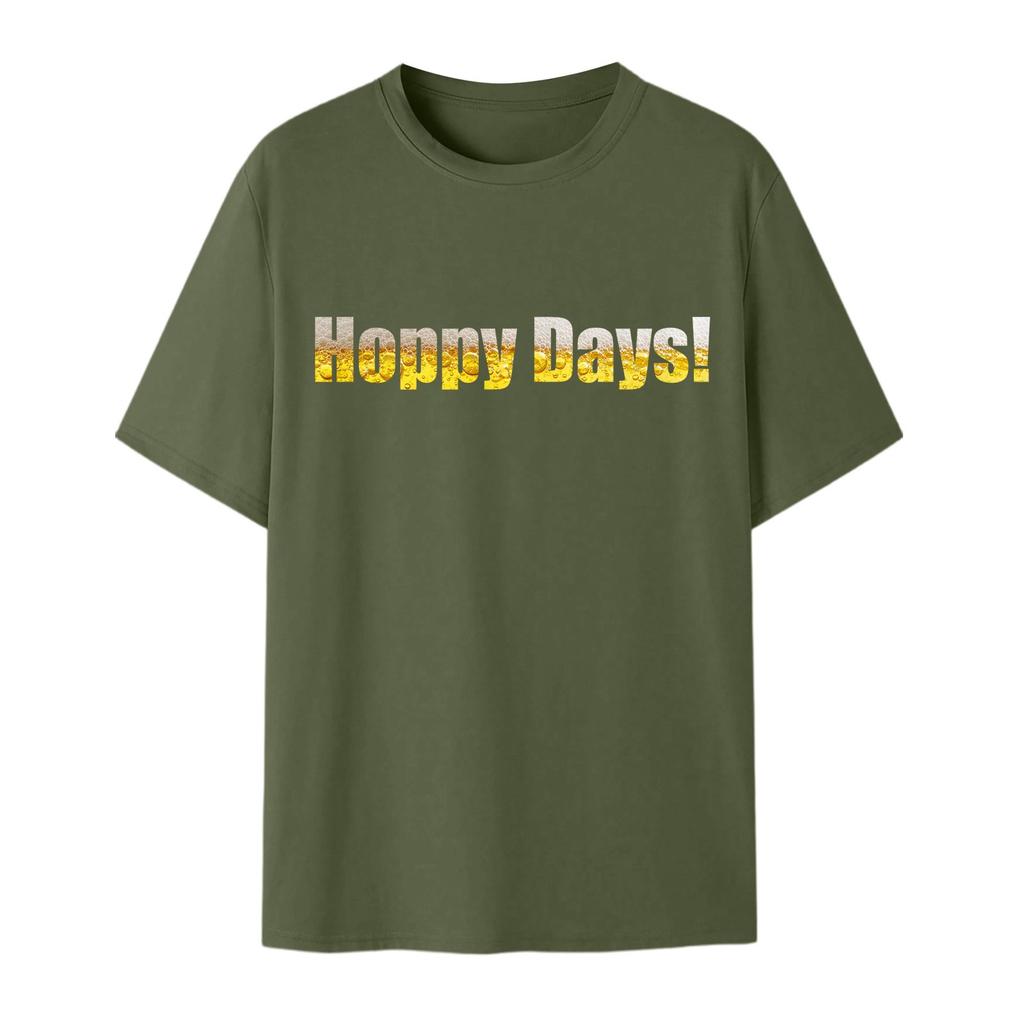 Pánské ležérní tričko s krátkým rukávem a potiskem s kulatým výstřihem