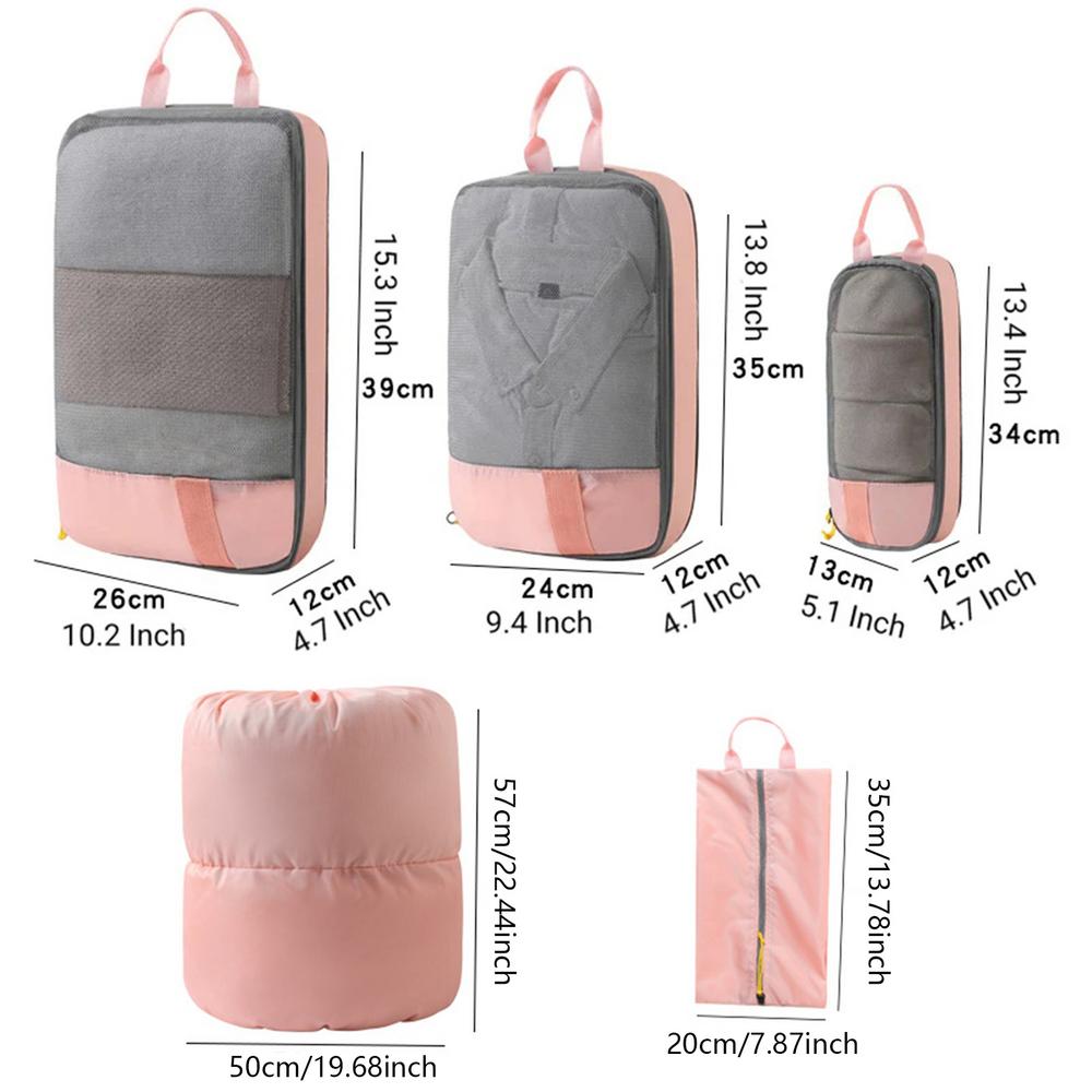 Packing Cubes For Travel Compression Portable Lightweight Travel Packing Cubes Large Capacity Space-Saving Travel Accessories