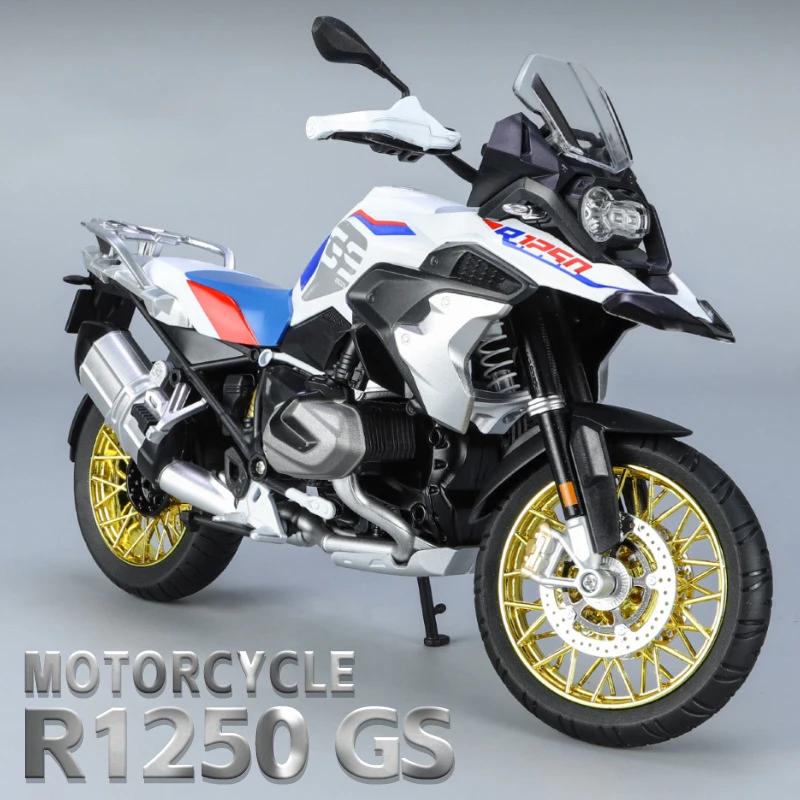 1:9 R1250GS ADV Legierung Druckguss Motorrad Modell Spielzeug Fahrzeug Sammlung Geräusch und Licht Off Road Autocycle Spielzeug Auto