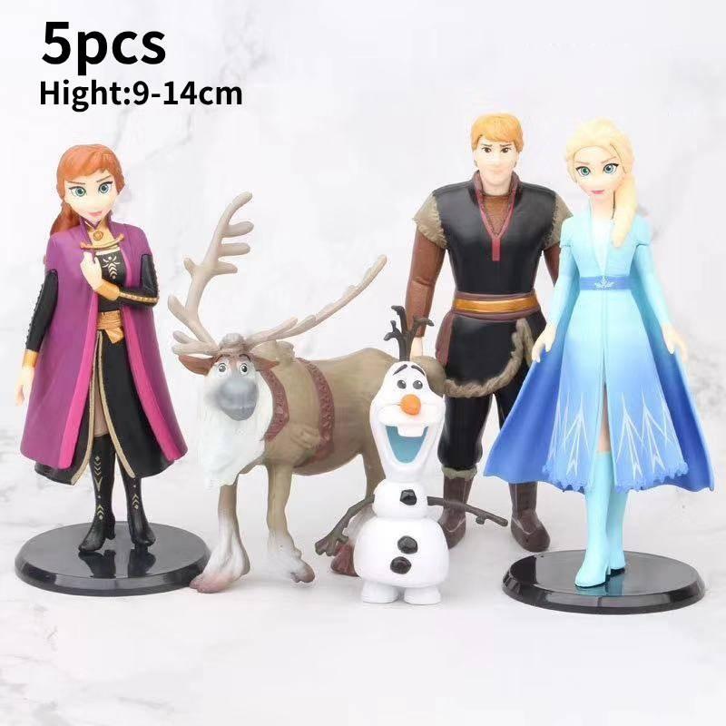 Bezauberndes Prinzessinnen-Puppenfiguren-Set mit 5 bis 10 bezaubernden Schneeköniginnen-Figuren für Kinder