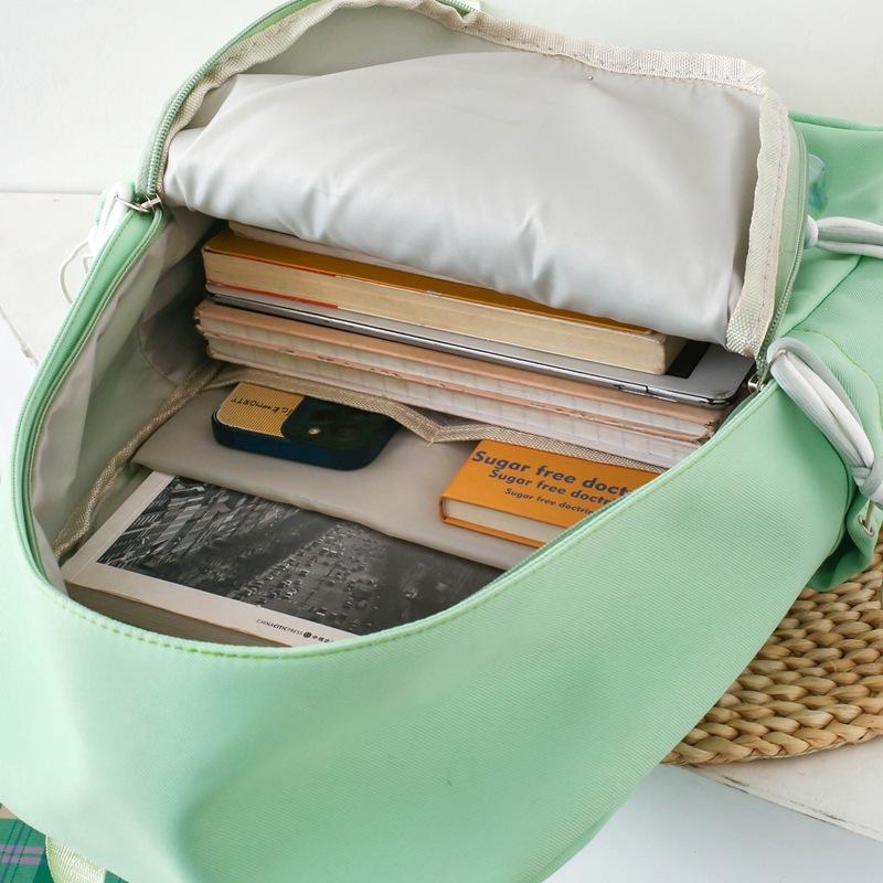 Aranyos japán stílusú iskolatáska általános iskolásoknak, Instagram minimalista hátizsák, amely sokoldalú és esztétikus.