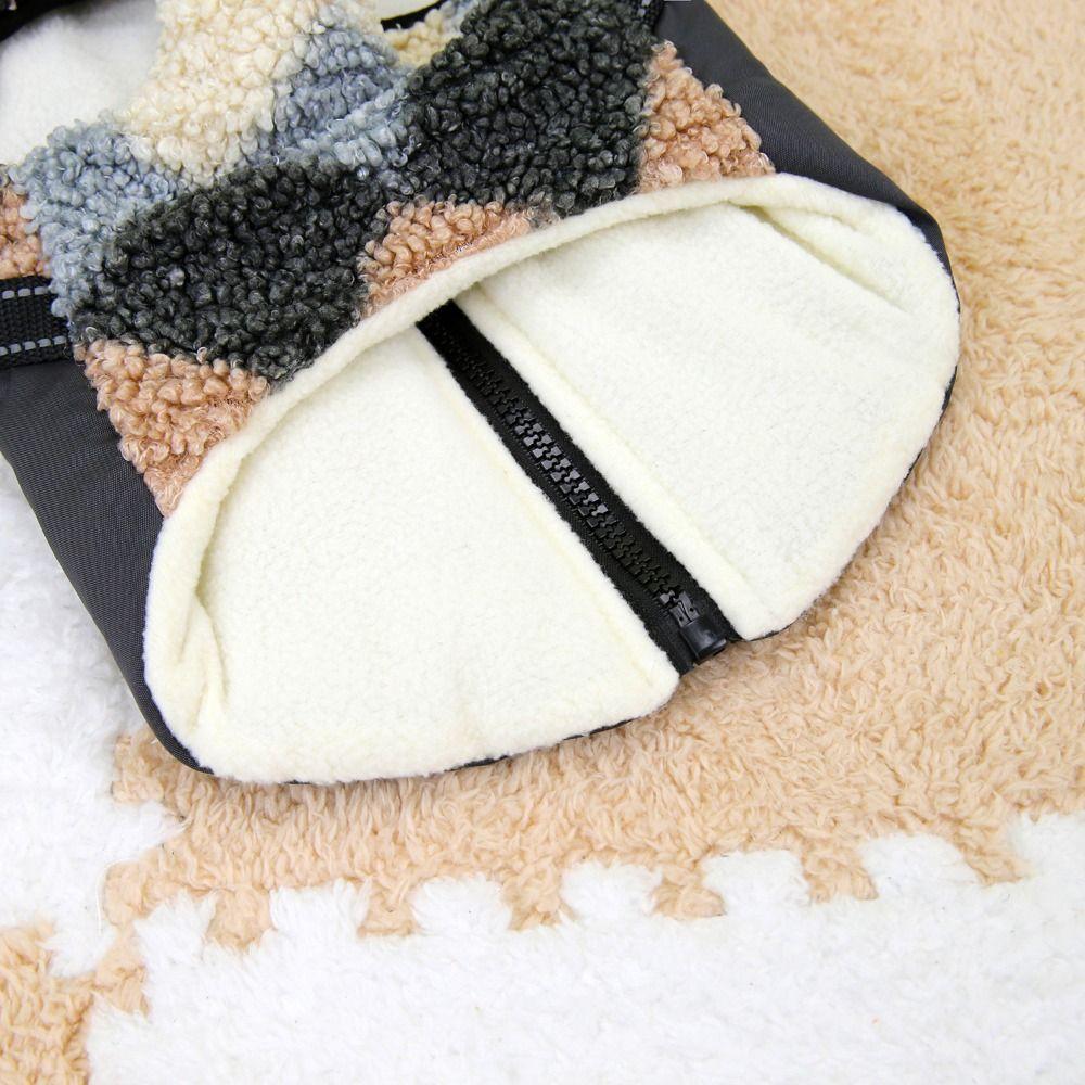 Dog Apparel Warm Dog Jacket Built-In Chest Straps Thickened Dog Vest Comfortable Windproof Puppy Coat Training