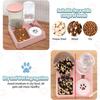 Cat Bowl Double Bowl Automatic Drinking and Feeding Dish for Water Bowl Cat Food Bowl Dog Bowl Set Feeding Device Pet Supplies