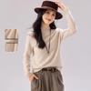 Women's Cashmere Blend Semi-High Neck Warm Wool Sweater