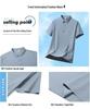 Men's Polo Short Sleeve & Long Pants Set: Summer Breathable, Elastic, Cool Touch Casual Sportswear.