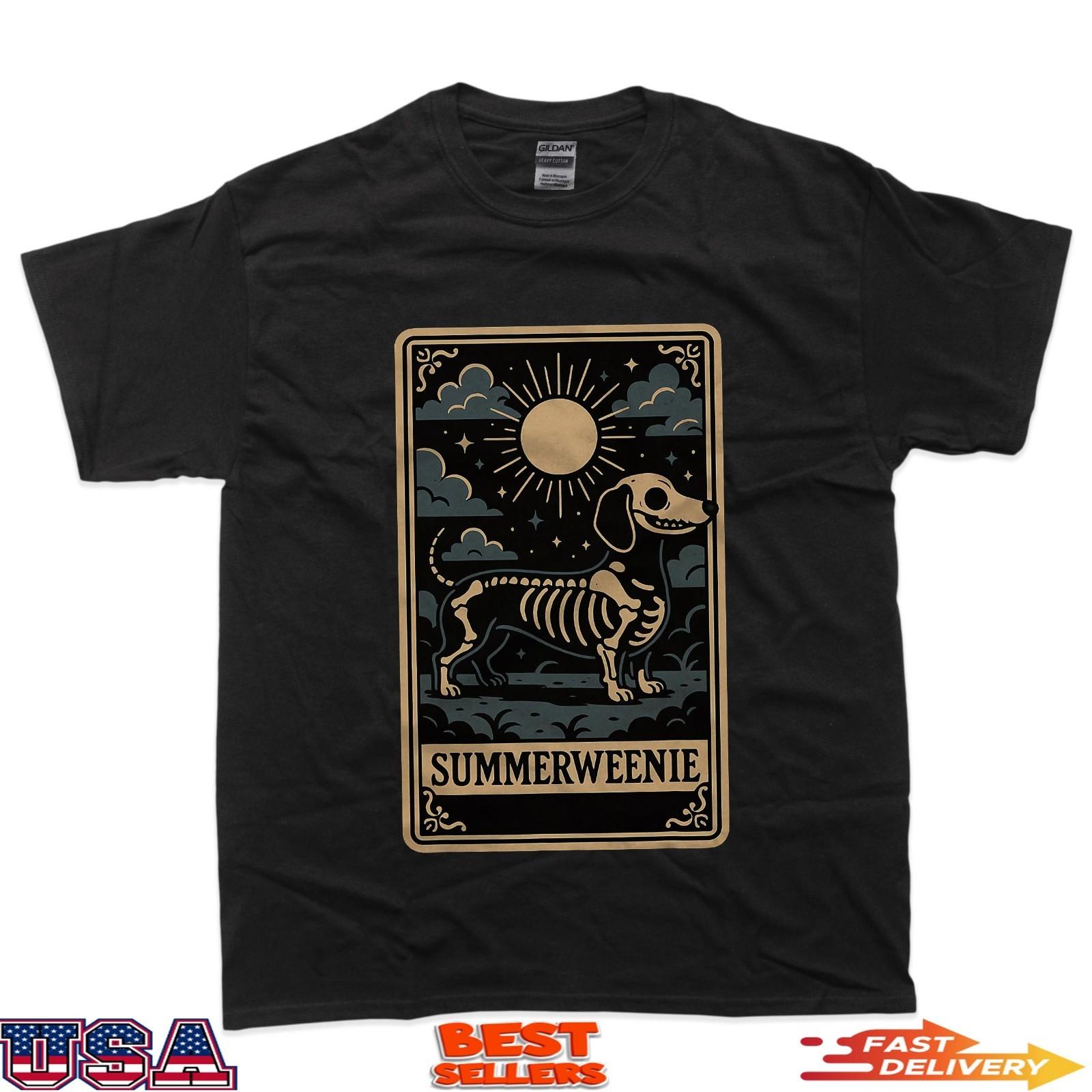 Dachshund Skeleton Summerween Dog Art Vintage Style T-Shirt S разноцветный