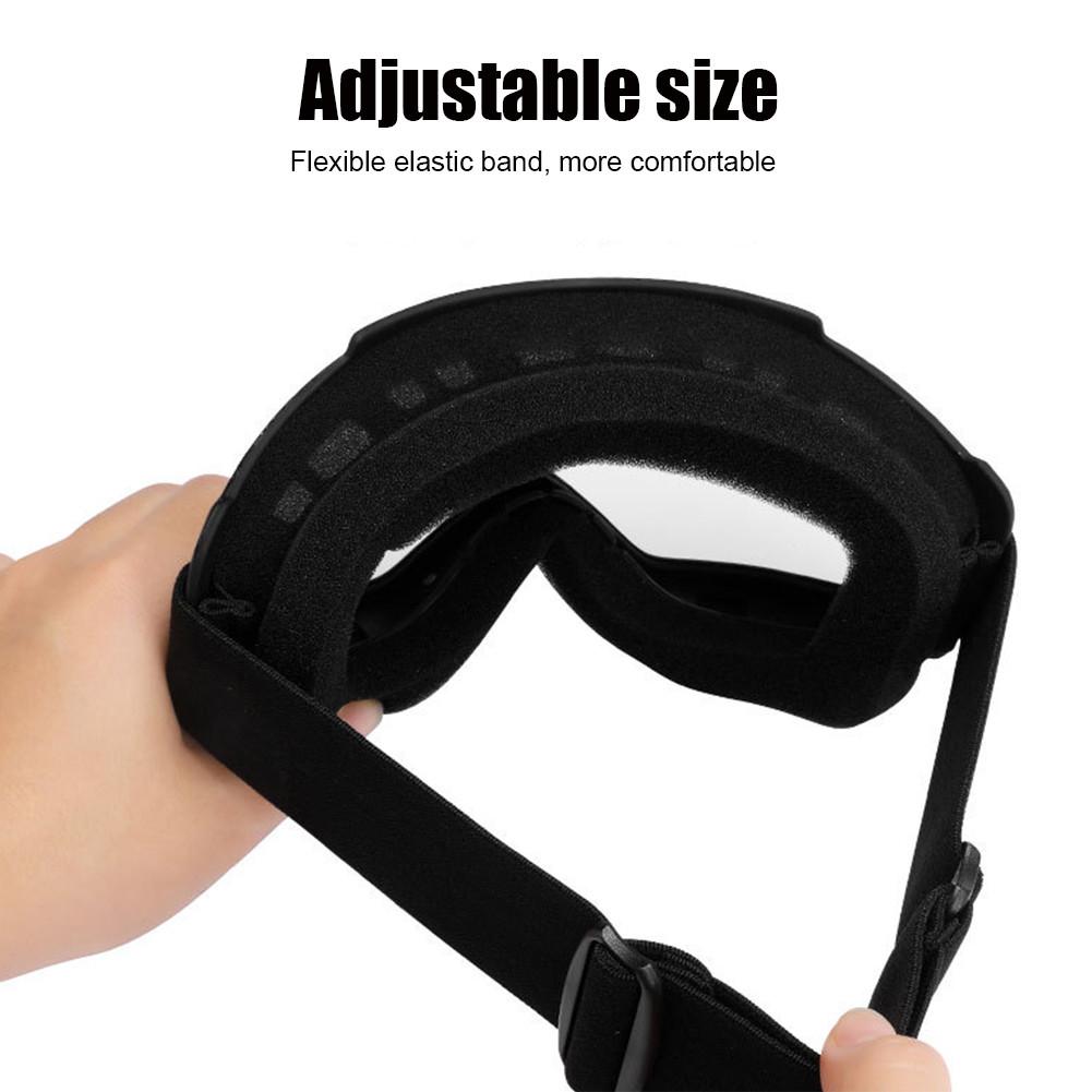 Detachable Motorcycle Mask Goggles Anti-Fog Polarized Lens Riding Eyewear