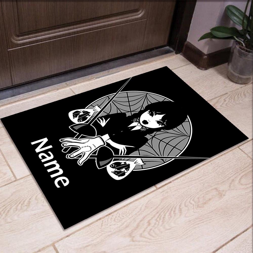 Custom Name Wednesday Printed Carpet,Rug for Office Chair Living Room Bedroom Kitchen Room Decor Gifts.