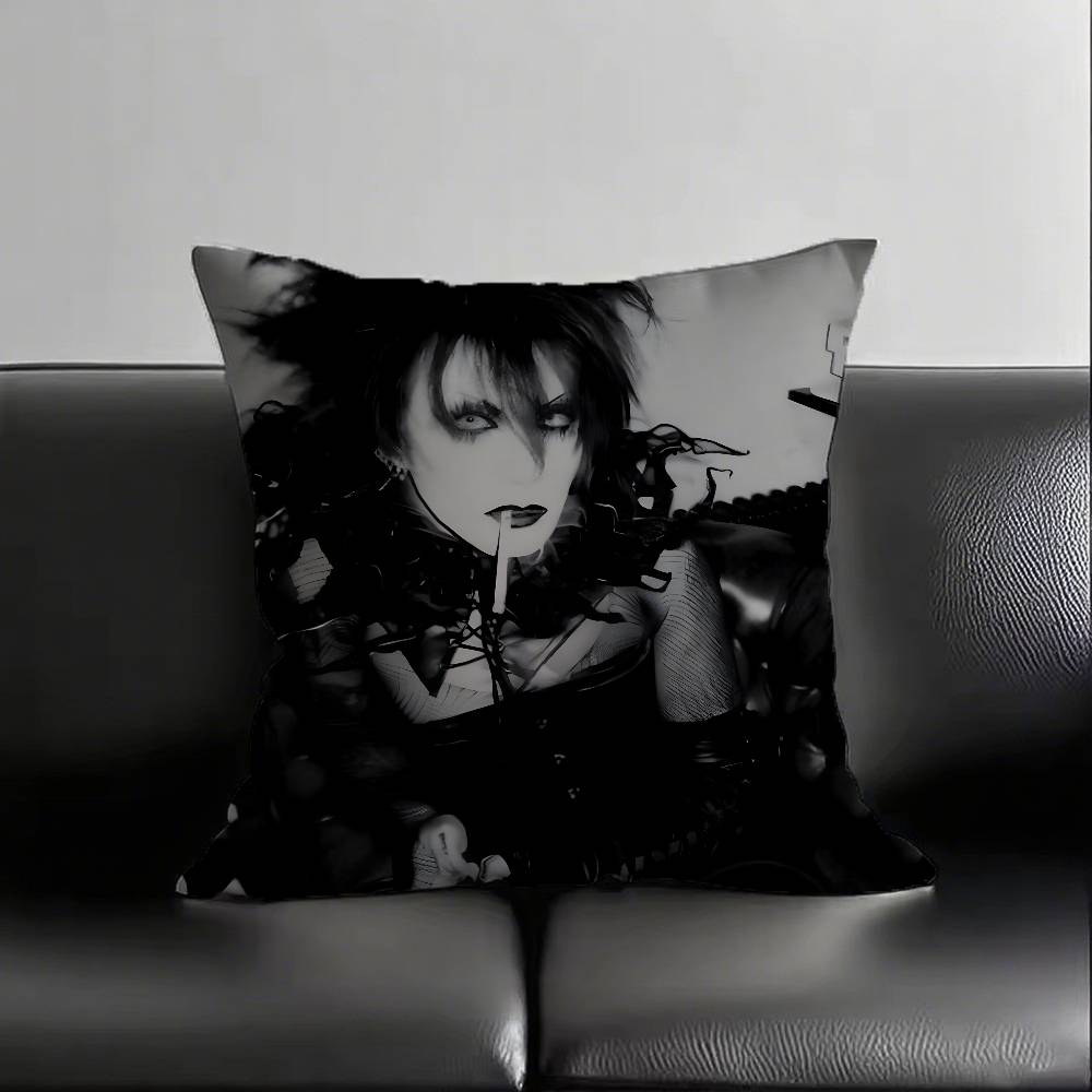 1 szt. Poszewka na poduszkę Rock Band Malice Mizer Moda Kwadratowa Poszewka Sypialnia Sofa Pokój Wystrój Wypoczynek