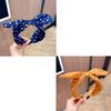 Solid Fabric Polka Dot Bow Headband for Woman Elegant Temperament Wide Headband Fashion Girl's Makeup Hairband