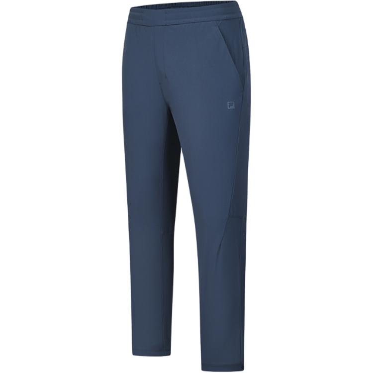 FILA Solid Color Brand Logo Fitness Straight Leg Cool Casual Pants Men bottoms Deep-Blue A11M431607F-DB