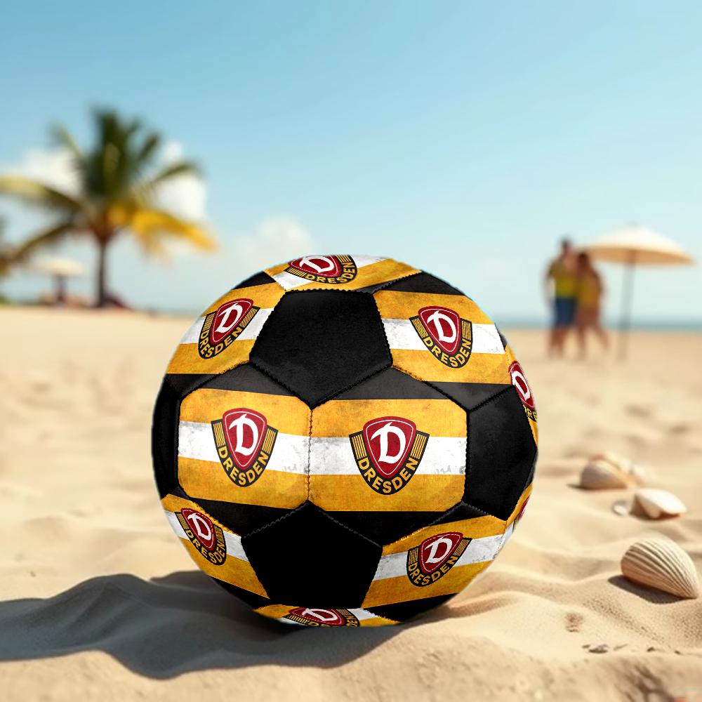 SIZE 5 Dynamo Dresden Soccer Ball Colorful All Ages Machine Stitched PVC Competition Ready Durable High-Bounce