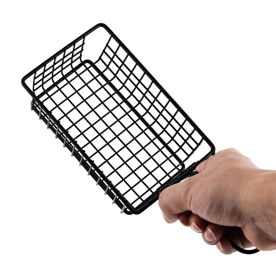 1PC Creative rectangular French fries basket Snack basket Fried food container with handle Western restaurant snack basket
