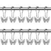 Decorative Butterfly Curtain Hook for Bathrooms Roller Systems Corrosive Metal Materials Easy Slide On Installation