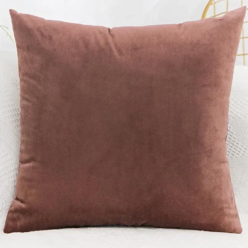 Bedroom Velvet Case Pillow Throw for Sofa Cover Square Pillowcase Cushion Decorative 40x40/45x45/50x50/30x50/55x55/60x60cm
