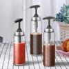 Bottiglia per Olio in Vetro Bottiglia per Condimenti da Cucina Bottiglia a Pressione Spremere per Casa Condimento per Insalata Sostituibile Lavabile Ricaricabile