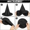 Halloween Witch Hat Black Witch Hat Costume Accessories for Indoor and Outdoor Halloween Decoration, Suitable for Home Courtyard Porch Ceilings