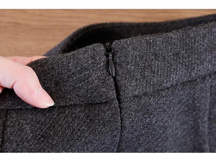 Korean Style Retro Wool Blend A-line High Waist Short Skirt - Women's Trendy, Comfortable Spring/Autumn Inner Wear