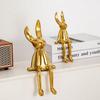 High-End Cartoon Long-Eared Rabbit Ornament for Luxury Decor