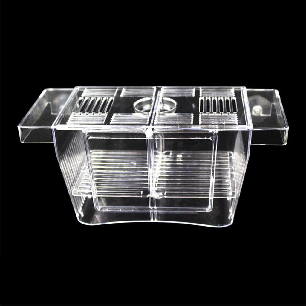 Aquarium Fish Tank Breeder Box Transparent Great Water Flow Box for Baby Fish Clownfish Guppy