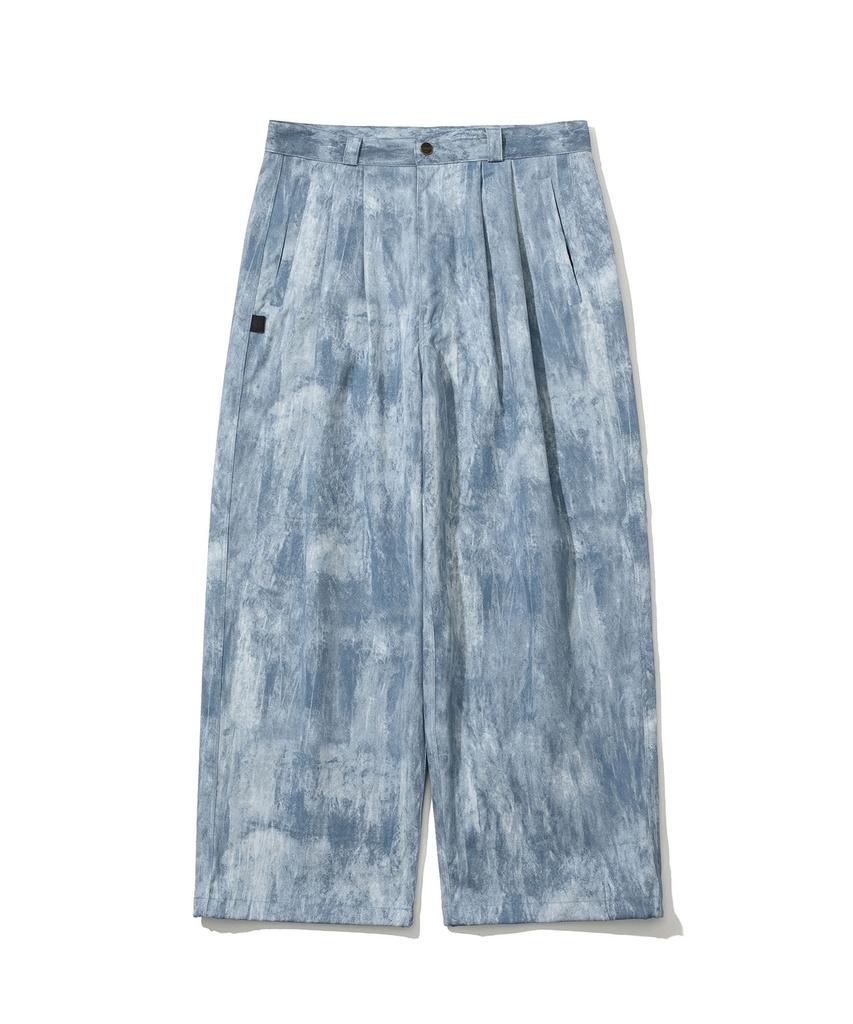 Kyumail 511 Two-Tuck Wide-Leg Zip-Fly Pants Blue
