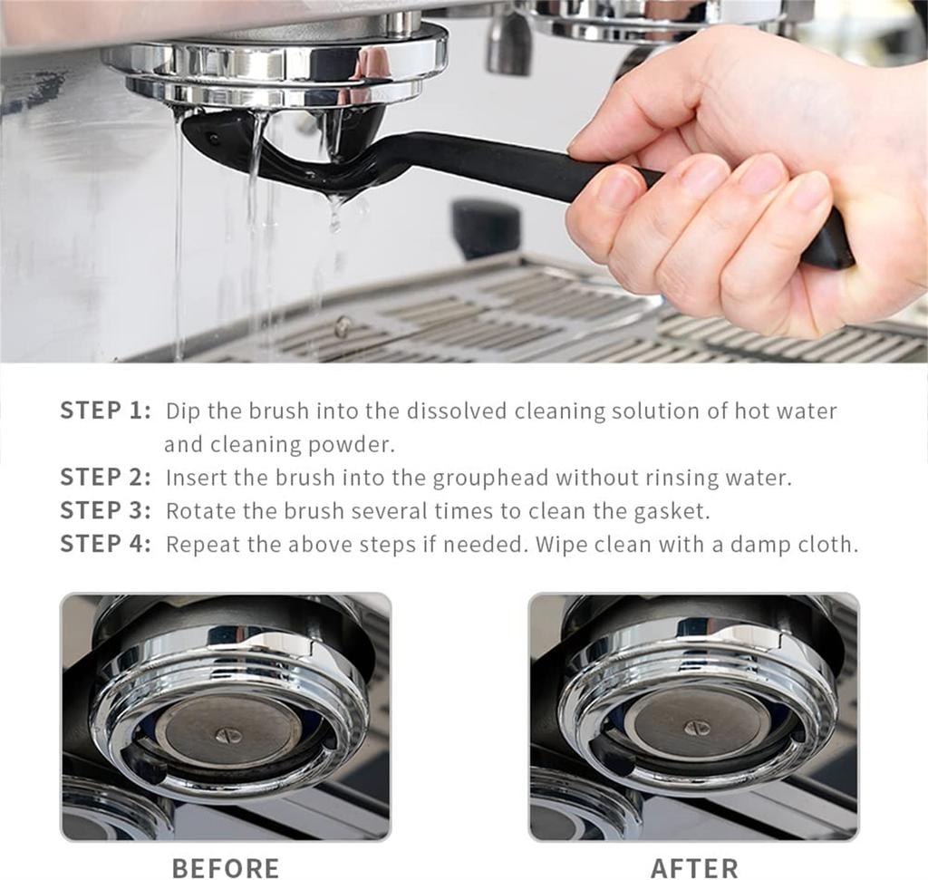 2 Pieces Professional Espresso Machine Cleaning Brush Espresso Machine Cleaning Tool Plastic Material for Coffee Maker