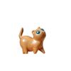 Green Sandalwood Curious Cat Figurine - Cute Creative Wooden Animal Stationery Gift