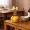 Bedroom Decoration Vase Fruit Shaped Vase, Decorative Ceramic Creative Plant Pot, Compact Colorful Home Decor Flower Container for Living Room Kitchen