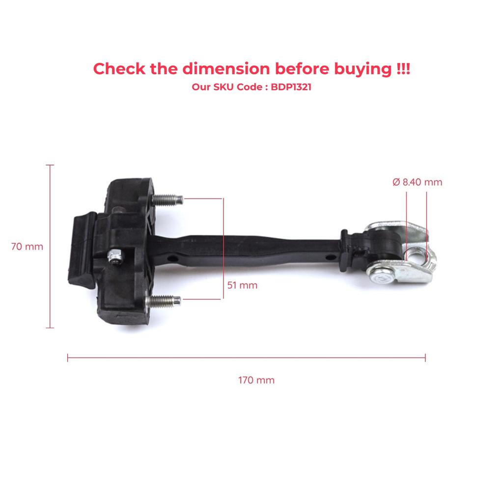 EDP1321 Rear Left or Right Door Hinge Stop Check Strap Limiter for Peugeot 2008 E-2008 MK2 Opel Mokka B Mokka-e 9820816280