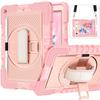 Case for Apple iPad 10.2 with Shoulder Strap, Rotating Stand, Redmi Pad 2 Tablet Cover