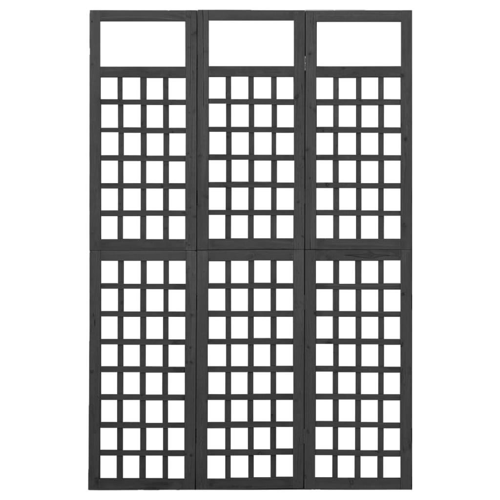 Vidaxl 3-Panel Room Divider/Trellis, Fir Wood, 121X180 Cm