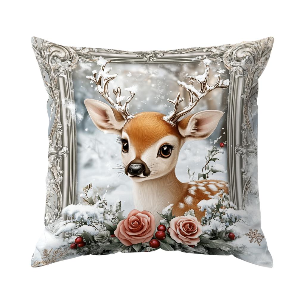 Vintage Christmas Decoration Pillowcase Bedroom Sofa Cushion Cover 100% Polyester Living Room Cushion Pillowcase Home Decor