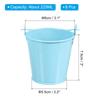 PATIKIL Small Handled Metal 8 Pieces Mini Galvanized Colorful Easter Buckets for Party Favors and Light Blue 3"x3" Buckets, Buckets, Crafts,