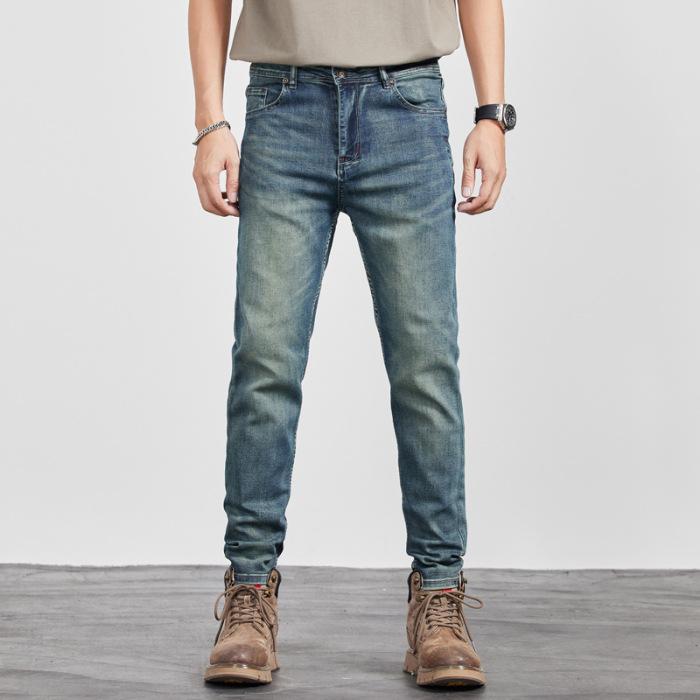 

Мужские джинсы ретро весна и лето новые эластичные облегающие джинсы маленькие прямые 38