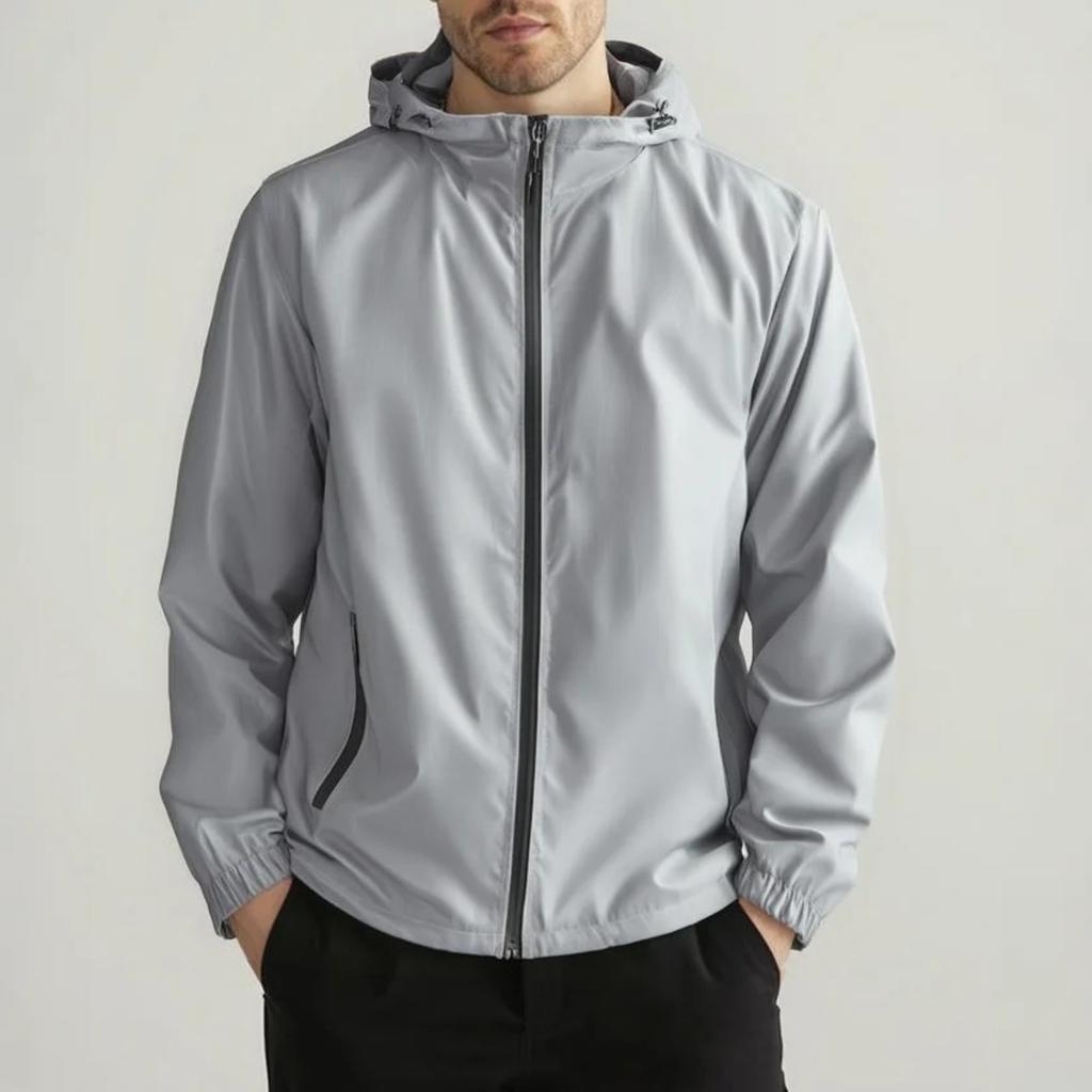 Pánské letní lehké a jednobarevné outdoorové volné oblečení velkých velikostí s ochranou proti slunci, nepromokavá větrovka