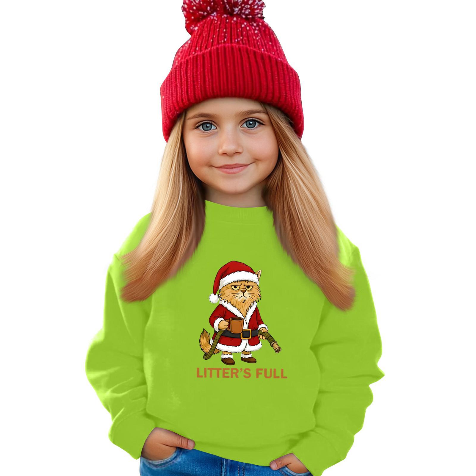 

Детский свитшот для мальчиков и девочек, спортивный свитшот с круглым вырезом, повседневный пуловер, спортивная футболка 100 зелёный