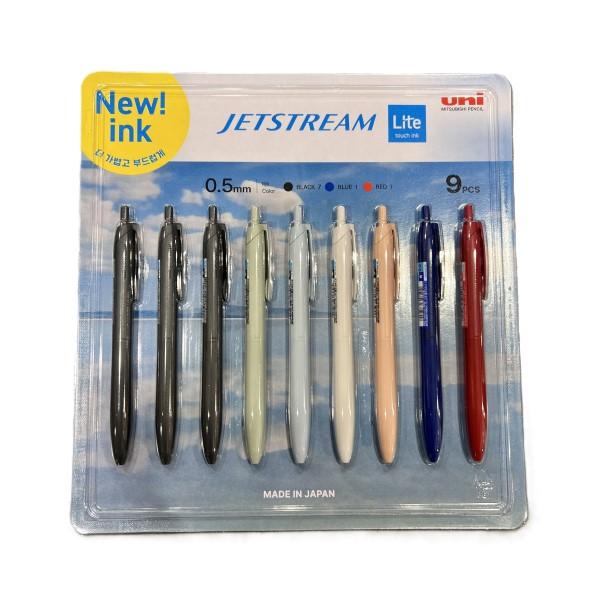 Uni Jet Stream Lite Touch Ballpoint Pen 0.5Mm 9Pcs