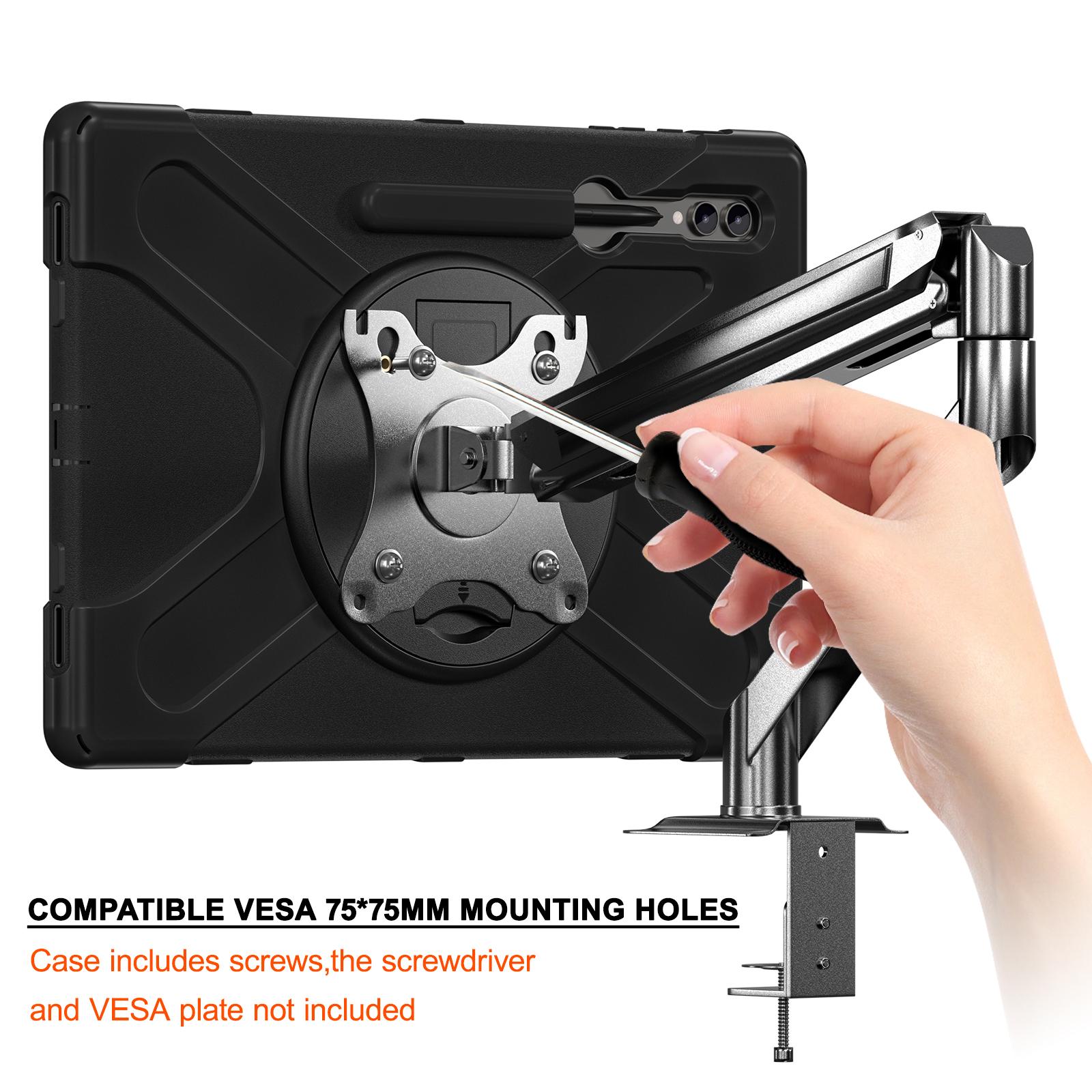 

For Samsung Galaxy Tab S10 Ultra X920/S9 Ultra X910/S8 Ultra X900 X906 Case Kickstand PC+Silicone Tablet Cover Style A